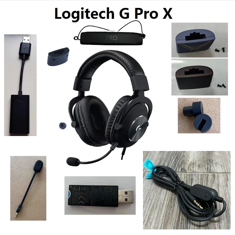 Original Ersatzteile für Logitech G Pro X Kopfhörer Ersatzscharnier Schnalle Adapter Empfänger, Mikrofon, Soundkarte, Audiokabel Image