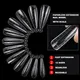 120pcs Transparent Acrylic Nail Forms Fake Nails For Extension Manicure French Coffin Nail Tip Mold