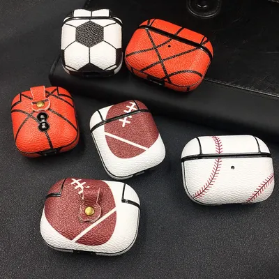 Einzigartige Basketball Baseball Muster Kopfhörer Fall Für Airpods Pro 2 2022 Stoßfest Schützende Harte Fall Für Air schoten 1 2 3 abdeckung Image