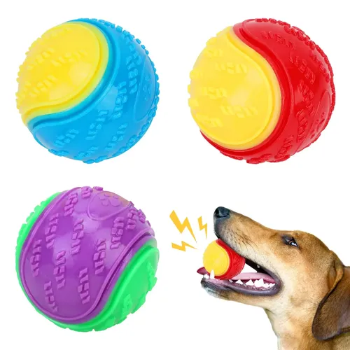 Quietschender Hunde ball unzerstörbares Hunde ballspiel zeug hoher Sprung Zahn training