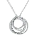 Full Moissanite Pendant Necklace for Women D VVS1 18K White Gold Plated 925 Sterling Silver Lab