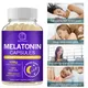 BBEEAAUU 10mg Melatonin Capsule Sleep Supplement for Adult Insomnia Sleep Quality Relax Brain Nerves