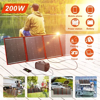 Dokio Schwarz Solar Panels 200W 18V China Faltbare 12V Controller Panels Solar Batterie Ladung