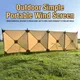 Outdoor Camping Windshield Windscreen Large Tarp Tent Windshield Shelter Foldable Picnic Camping