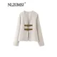 Nlzgmsj TRAF 2024 Spring Bandage Jacket Woman Soft Jacket Woman Long Sleeve Coat Woman Streetwear