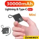 Mini Power Bank 30000mAh batteria esterna portatile cavo integrato Powerbanks batterie di ricambio