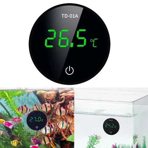 Aquarien LED-Display kabelloses Thermometer für Glasbehälter digitales LED-Aquarienthermometer zum