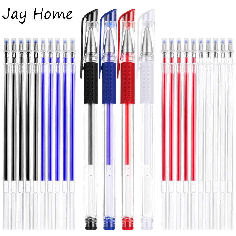 Wärmelöschbare Stifte für Stoff, 20 Minen mit 4 Stiften, Stoffmarker zum Nähen, löschbare Stoffmarkierungsstifte, Nähen und Zubehör Image