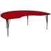 Flash Furniture Kidney Activity Table Laminate/Metal | 30.13 H in | Wayfair XU-A4896-KIDNY-RED-T-A-GG