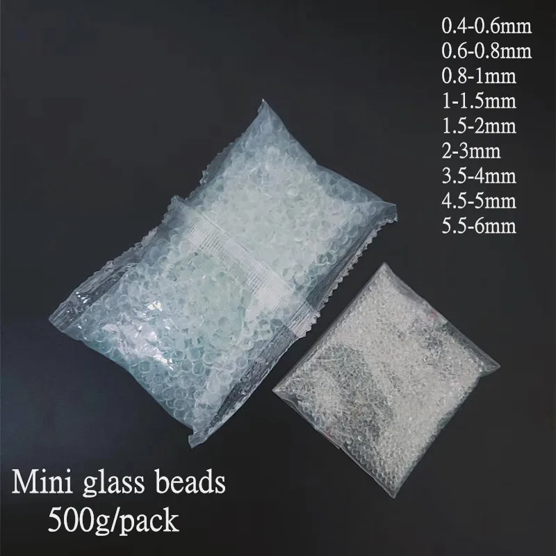 500 gr/beutel Labor Glas Silica Mikroperlen Labor Anti-splash Mini Perlen für Tinte Schleifen Spray Pumpe Heizung Experimente Image
