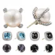 Dy heiß verkaufen neue 925 Sterling Silber Schmuck Frauen Perle Diamant schwarz Onyx Ohrringe Paar