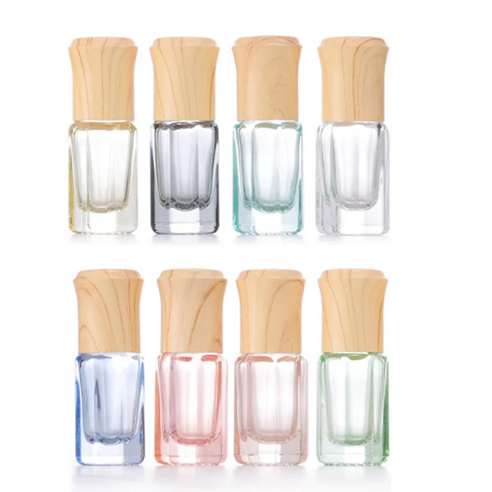 Set 8 x 3 ml, 6 ml Glas-Achteck-Roll-On-Flasche, ätherische Öle, Rollerball-Fläschchen für Parfüm, Aromatherapie, nachfüllbares Reiseparfüm Image