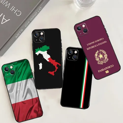 Italienische italienische Flagge Funda für iPhone 15 13 12 Mini 11 14 Pro Max 7 8 plus x xr xs max