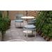iSiMAR Paradiso Patio Dining Chair w/ Cushion, Metal in Blue | 29.9 H x 20.8 W x 20.8 D in | Wayfair 8084_AB_VS