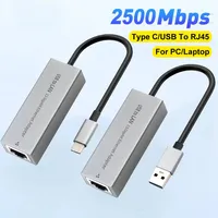 2500 MBit/s USB-Ethernet-Adapter 1000 MBit/s USB 3 0 USB C zu RJ45-Netzwerkkarte für Laptop PC 2 5G