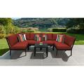 Madison 7 Piece Sectional Seating Group w/ Cushions Metal in Orange kathy ireland Homes & Gardens by TK Classics | Outdoor Furniture | Wayfair