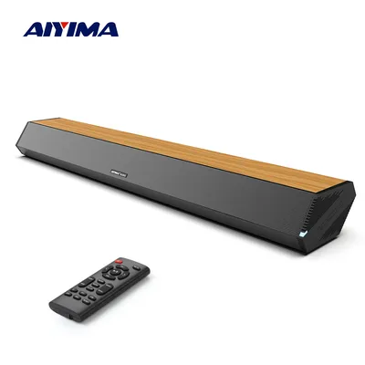 AIYIMA S03 pro TV Sound Bar Power 160W Bluetooth Holzmaserung Surround Soundbar Home Sound Theater Image