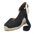 Sandali con zeppa Comfort per donna intrecciano tacchi alti scarpe estive vuote punta tonda con