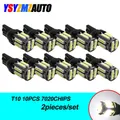 10PCS W5W T10 LED Auto Cuneo Della Lampadina 10SMD 7020 12V Bianco 194 168 WY5W Lampadine Auto Della