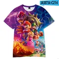 Film 3D Super Mario Bros Super Mario Mario t-shirt stampata digitale a maniche corte tendenza moda