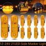 10PCS impermeabile 21LED Car Trailer Side Marker Winding lamp Side Marker Trailer Lamp per 12V-24V