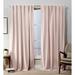 Mercer41 Tremblay Velvet Heavyweight Hidden Solid Room Darkening Tab Top Curtain Panel Polyester in Pink | 96 H in | Wayfair
