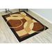 Brown 128 x 93 x 0.5 in Area Rug - Orren Ellis Galvez Abstract Area Rug Polypropylene | 128 H x 93 W x 0.5 D in | Wayfair