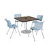 KFI Studios Kool 42" L Square Manufactured Wood Breakroom Table & Chair Set Metal in Brown | 29" H x 42" L x 42" W | Wayfair