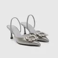 Sandali da donna con tacco alto in cristallo Designer di lusso scarpe eleganti con punta a punta