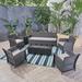 Winston Porter Bellucci Outdoor 7 Piece Rattan Sofa Seating Group w/ Cushions Synthetic Wicker/All - Weather Wicker/Wicker/Rattan in Gray | Wayfair