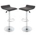 Orren Ellis Freja Adjustable Height Swivel 31.5" Bar stools w/ Footrest Wood/Leather/Metal/Faux leather in Brown/Gray | 15 W x 16 D in | Wayfair