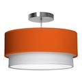 Seascape Lamps Luther 1 - Light Unique Drum Pendant, Linen in Orange | 7.5 H x 16 W x 16 D in | Wayfair SL_LUT16_O