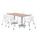 KFI Studios 72" L Rectangular Manufactured Wood Breakroom Table & Chair Set Metal in Brown/Gray | 29 H in | Wayfair