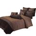 Astoria Grand Khia Microfiber 9 Piece Comforter Set Polyester/Polyfill/Microfiber in Brown | Queen Comforter + 8 Additional Pieces | Wayfair