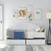 Canora Grey Twin en Daybed w/ 2 Drawers, Sofa Bed For Bedroom Living Room, No Box Spring Needed, Espresso in White | Wayfair