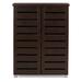 Latitude Run® Modern & Contemporary 2-Door Dark en Entryway Shoes Storage Cabinet Manufactured in Brown | 38.34 H x 29.95 W x 13.1 D in | Wayfair