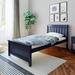 Bolin Solid Wood Platform Bed by Harriet Bee kids in Blue | 36.75 H x 42.5 W x 81.5 D in | Wayfair 0F0469F780BC40B68C460C23B0E41CE8