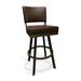 17 Stories Tempo Furniture Malibu Swivel Stool, Steel in Black/Brown/Yellow | 39 H x 24 W x 24 D in | Wayfair D51F25A9EA104F5EBBAB82980EED4878