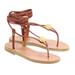 Ancient Greek Persephone Sandals Paprika - Brown