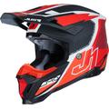 Just1 J40 Flash Casque de motocross, noir-blanc-rouge, taille XL