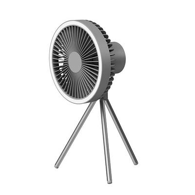Portable Camping Fan – Rechargeable Battery Operated USB Fan with LED Light and Hook for Tent, Outdoor, Emergency Use