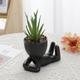 Succulent Doll Planter Add a Touch of Whimsy to Your Desktop with this Creative Decor Piece, Featuring Lifelike Plants for a Unique and Charming Interior Design Accent