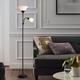 Adjustable Black Floor Lamp with Reading Light Susan Modern Standing Lamp for Living Room/Office Lamp 72 Tall - 150-watt with Side Reading Light Corner Lamp