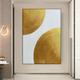 Large handmade Gold Minimalist Abstract Painting hand painted Modern Art Painting hand painted White Abstract Painting Gold 3D Textured Painting Gold Leaf Abstract Painting