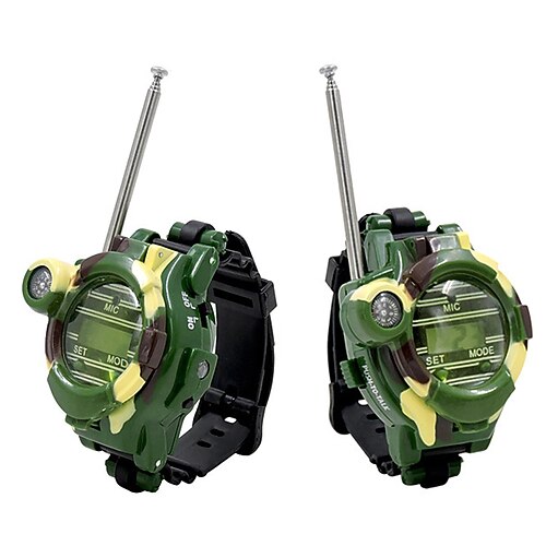 walkie talkie orologio funzione 7 in 1 spie orologio giocattoli interphone giocattolo microfono incorporato per ragazzo ragazze 2 pezzi