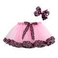 Toddler Girls' Skirt Cartoon Active Mesh Performance 3-7 Years Summer Multicolor Black Pink