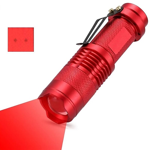 alonefire sk68 zoom torcia a luce rossa mini clip da cintura portatile messa a fuoco tattica zoom torcia apicoltura pesca vasi sanguigni ricerca ms travel hotel rilevatore di fotocamera segnale