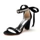 Women's Wedding Shoes Platform Sandals Wedding Party Daily Wedding Sandals Bridal Shoes Bridesmaid Shoes Rhinestone Ribbon Tie Chunky Heel Open Toe Elegant Fashion Luxurious Satin Lace-up Silver Wine