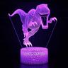 3d led dinosaur night light lamp 7 color led illusion light animal night light touch sleeping night light table bedside lamp raptor tyrannosaurus pterodactyl for baby kids gift