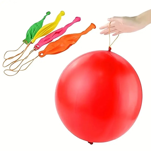 25pcs punch balloons punching balloon bomboniere per feste pesanti palloncini rimbalzanti con manico in gomma fascio di palloncini in gomma per decorazioni per feste di compleanno accessori per feste